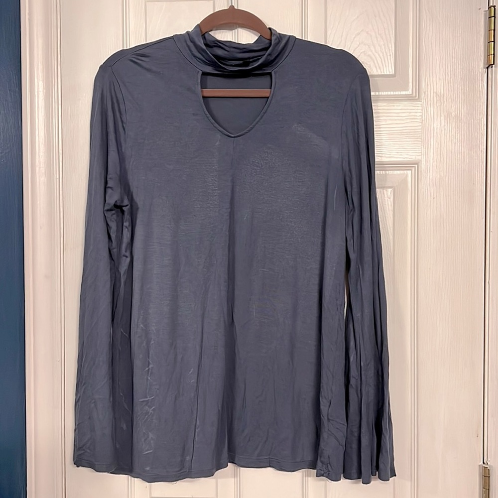 Apt. 9 Denim Blue Blouse- Size Large